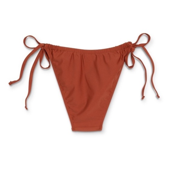 Xhilaration Juniors Orange High Leg Scoop String Bikini Bottom Junior Size 8-10 - Picture 2 of 10